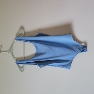 Express body contour baby blue bodysuit large